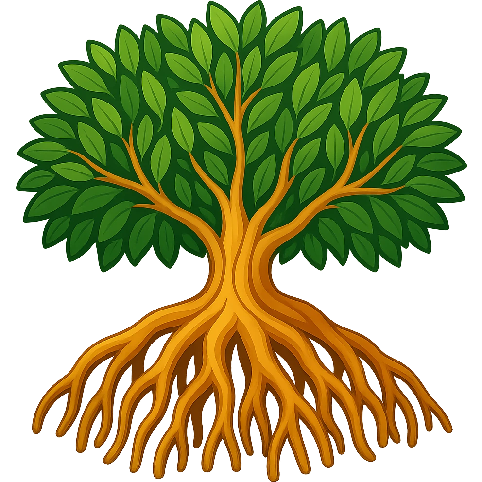 mangrove tree, vibrant and emoji style, without background, only the tree emoji