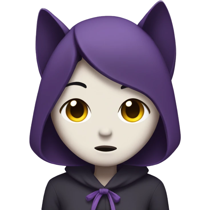 sad purple kuromi character emoji