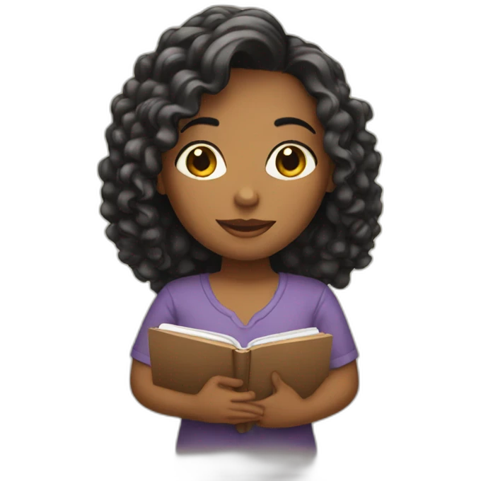 girl with notebook emoji