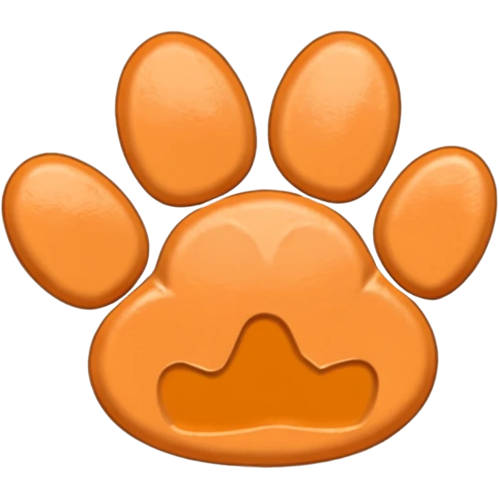 a very light pale pastel orange #FFA500 pawprint emoji