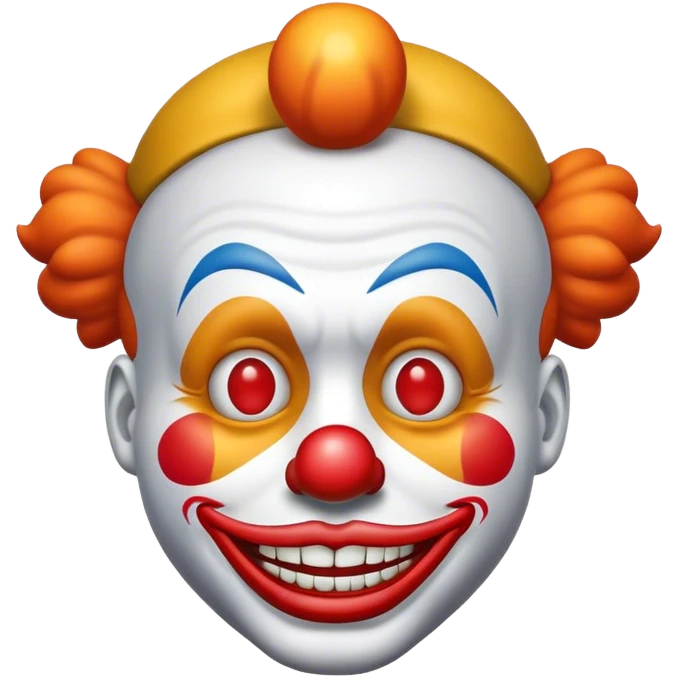 clown emoji but trump with heavy tan emoji