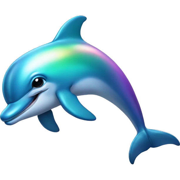 Iridescent dolphin emoji