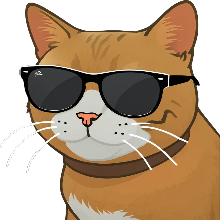 Cat with sunglasses emoji