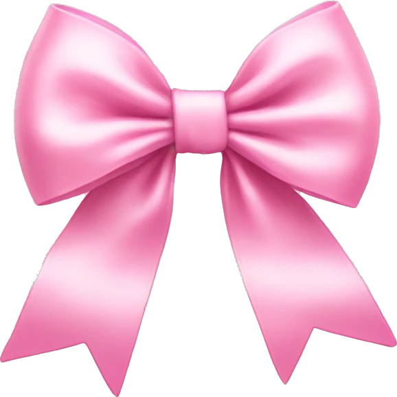 baby pink bow emoji