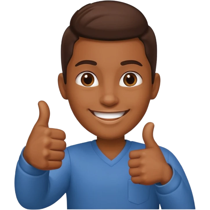 Persona de color con el pulgar arriba emoji