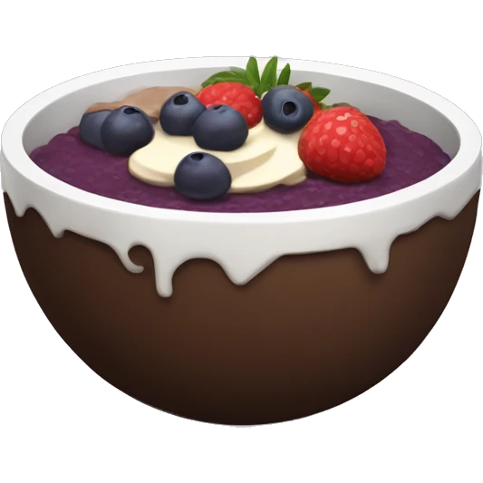 açaí bowl with nutella emoji