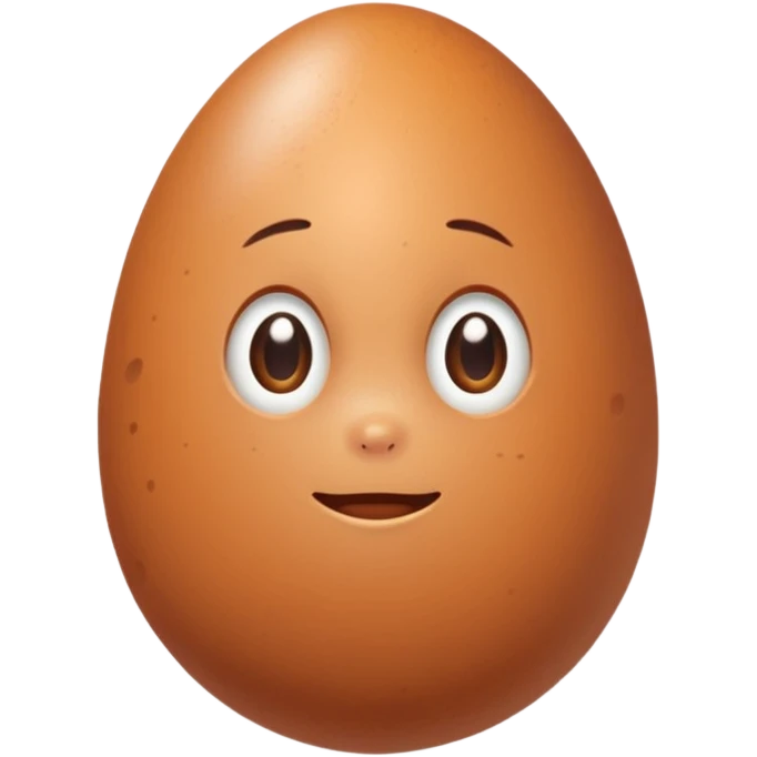 Brown Egg with freckles emoji