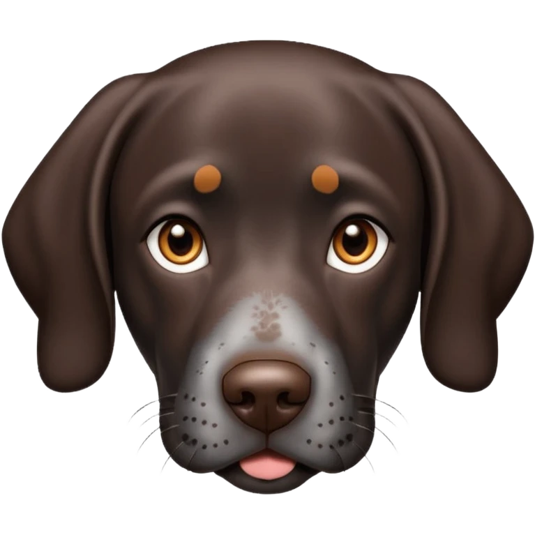 black German shorthair pointer dog face emoji