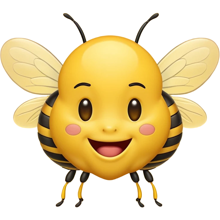 A emoji face farting a bee emoji