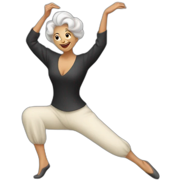 Une dame qui danse et jongle emoji