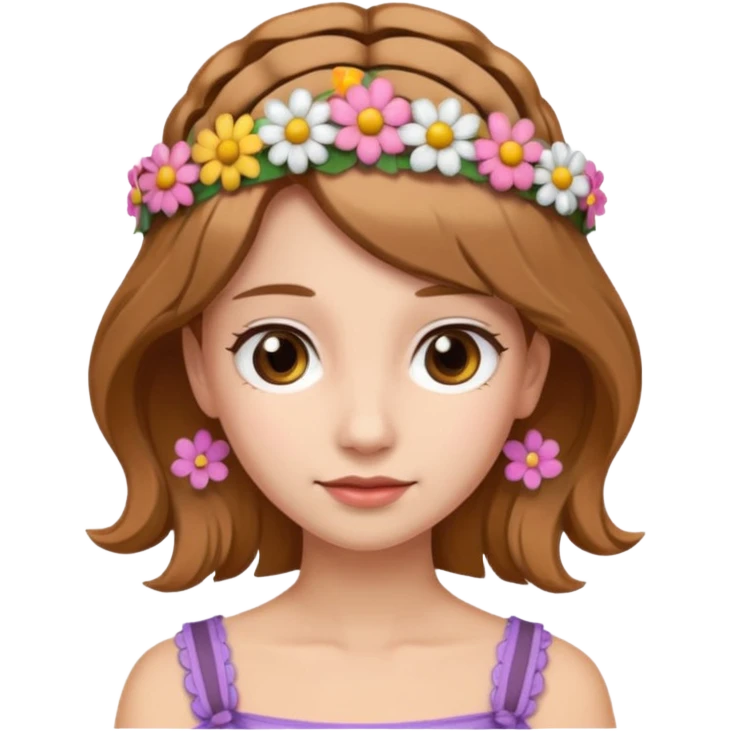 Women  with flower hair band  emoji