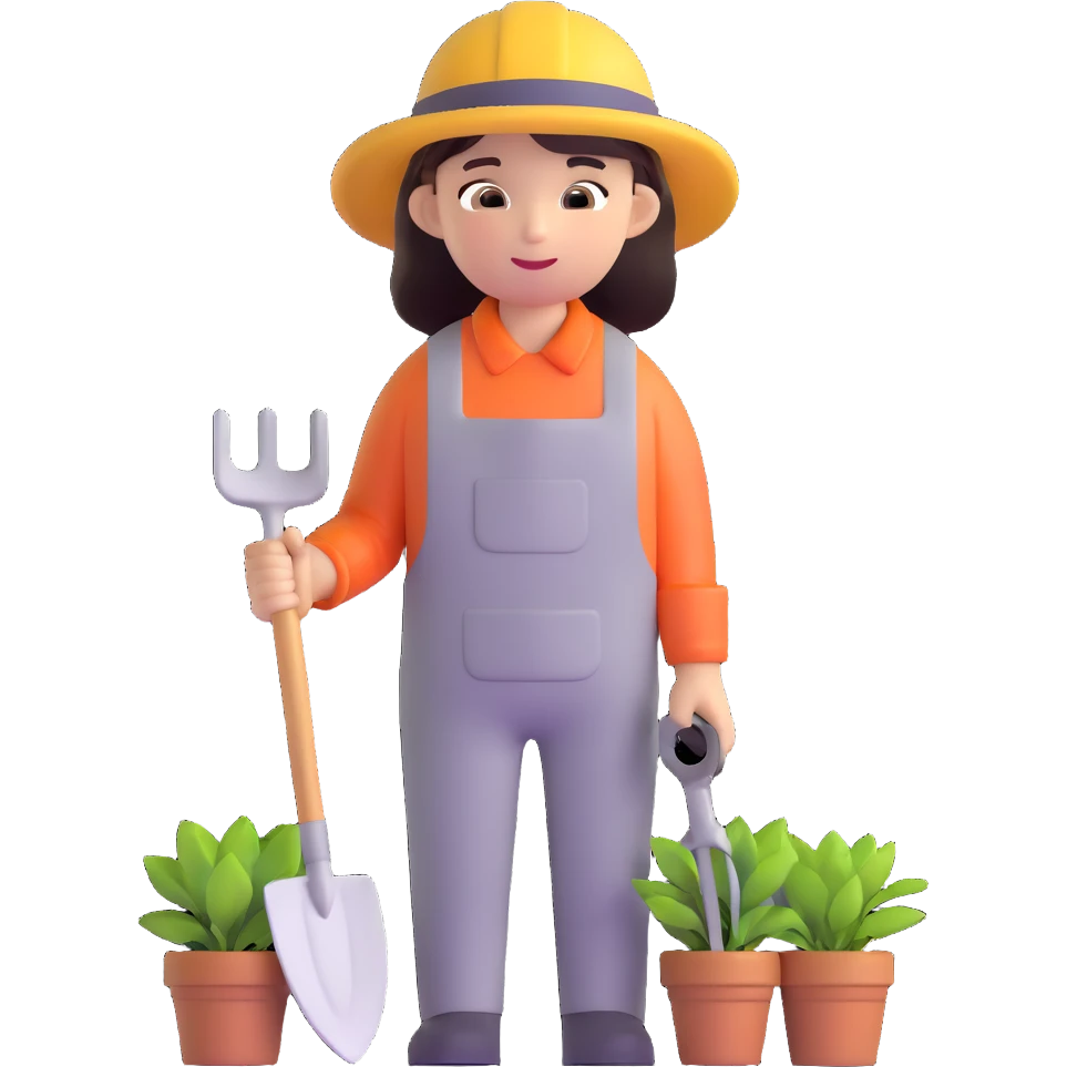 young white gardener emoji