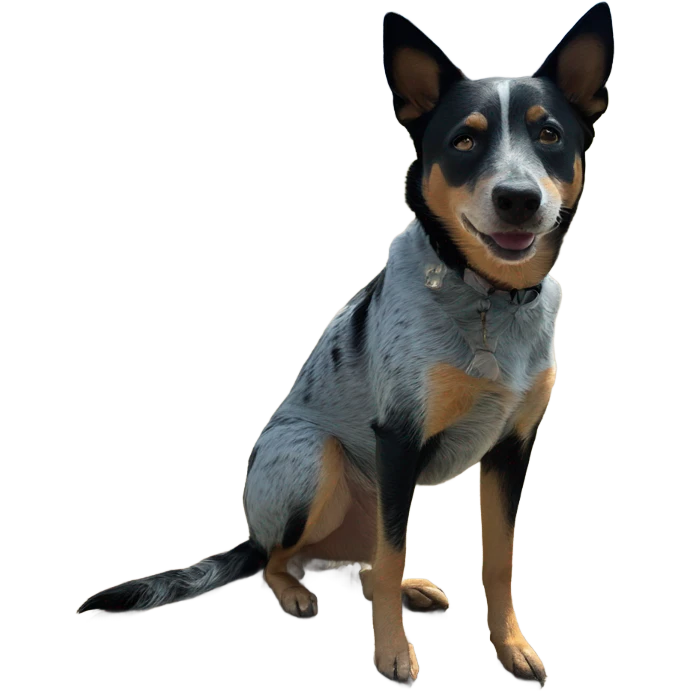 Blue heeler on hike emoji