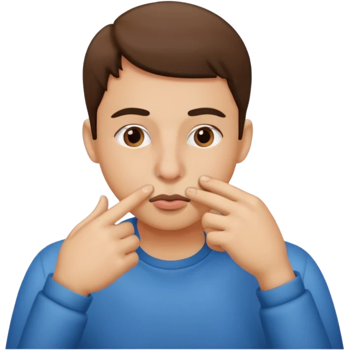 Create an emoji that is picking his nose make it a circle emoji  emoji