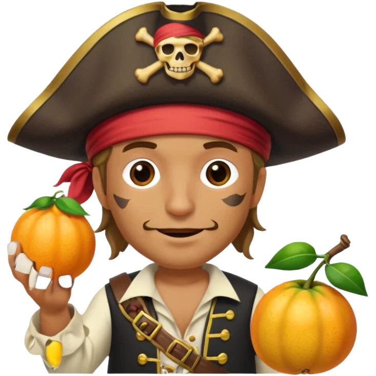 Pirate Captain Mixed with a Maracuja emoji