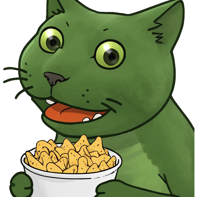 cat eating a snack emoji