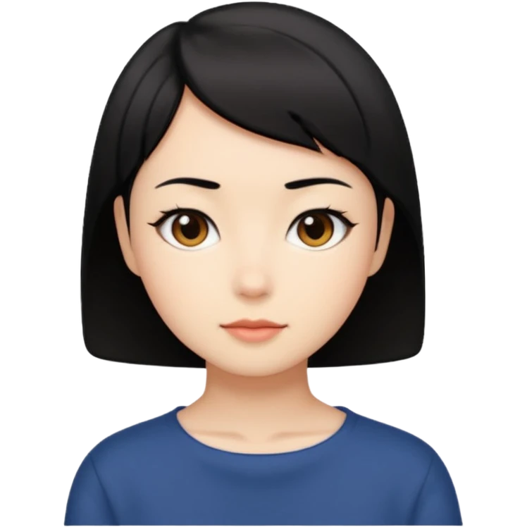 Tokyo in Money Heist, no hat, short black hair emoji