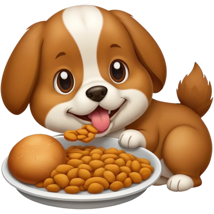 Dog with food emoji