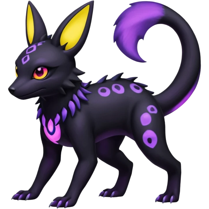 Salandit-Umbreon-Fakémon-hybrid-creature (full body)  emoji