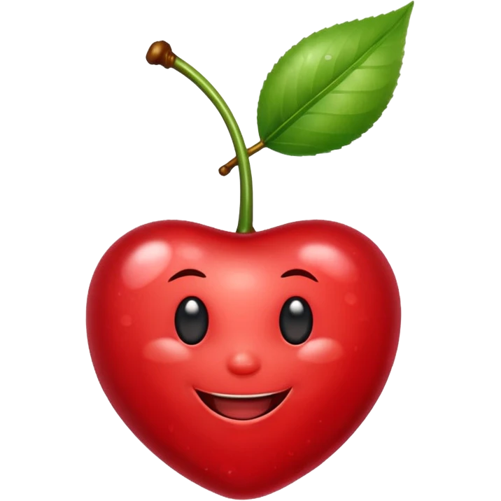 washed smiling cherry emoji