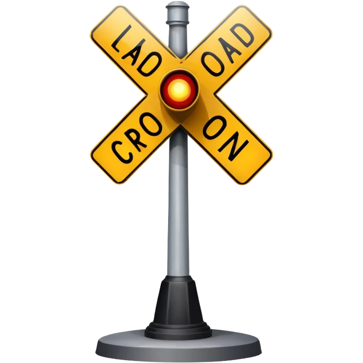 Railroad crossing light emoji