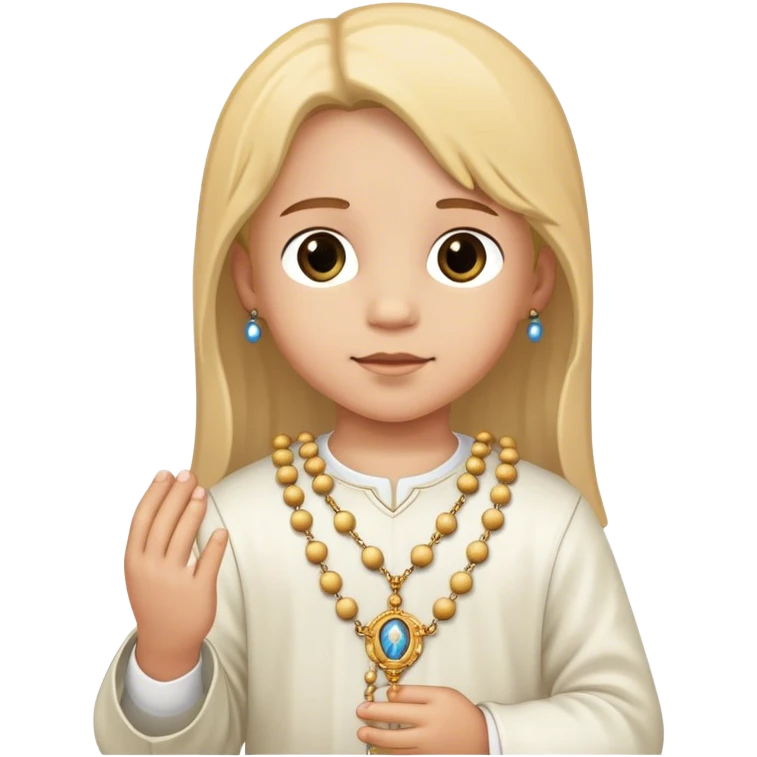 child holding a rosary emoji