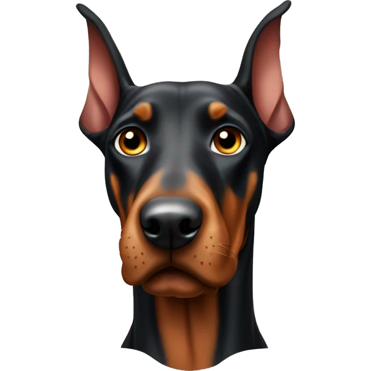 Doberman with long ears emoji