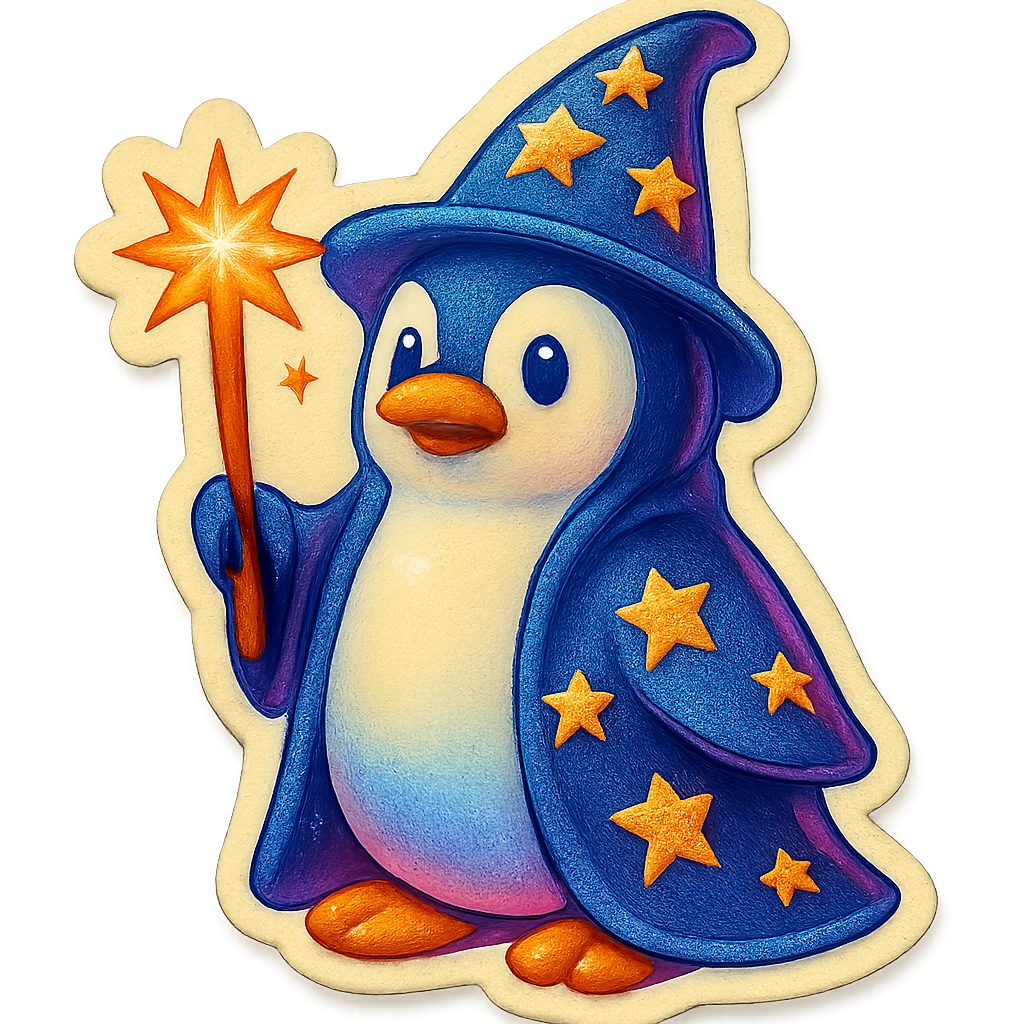 Penguin Wizard emoji