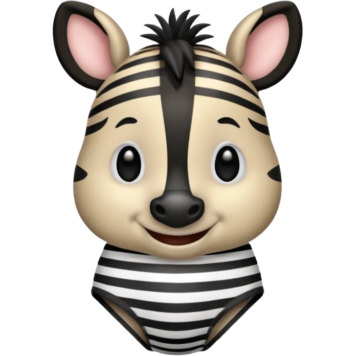 Zebra with underwear emoji