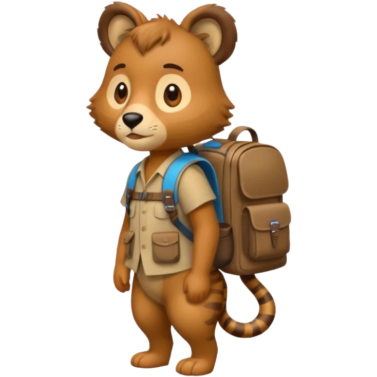 Safari Animal with Backpack  emoji