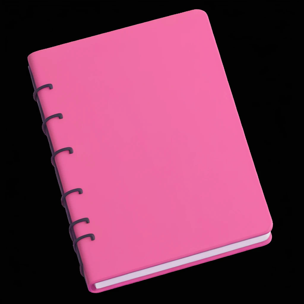 pink journal emoji