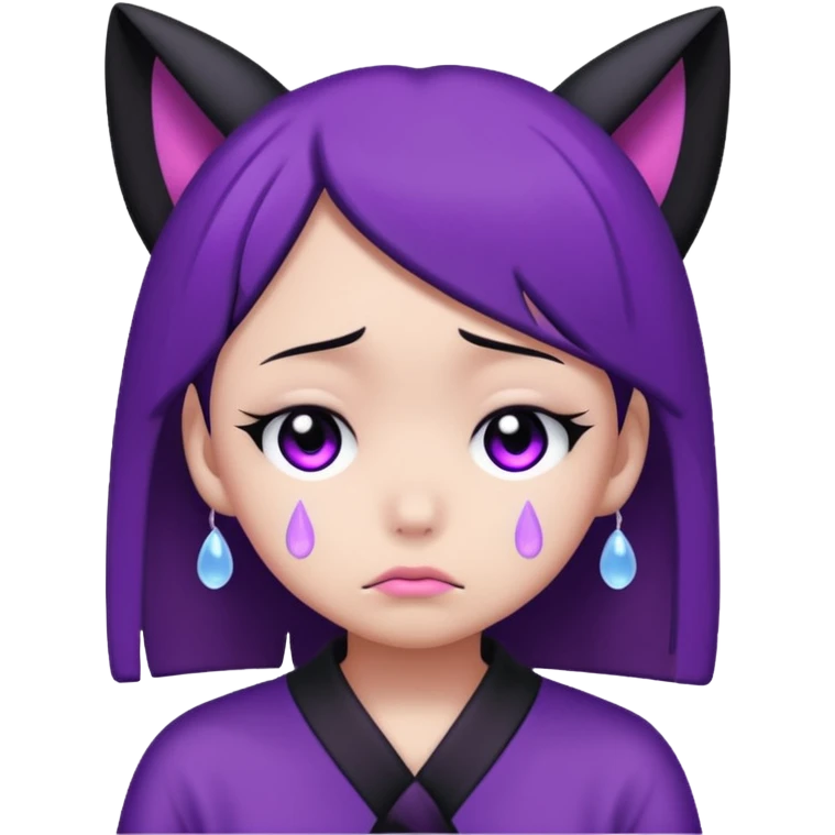 Kuromi being sad emoji