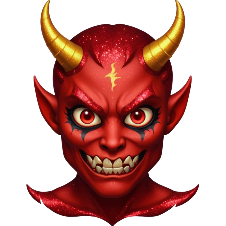 red glitter demon emoji