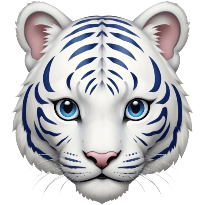 White tiger with blue eyes emoji