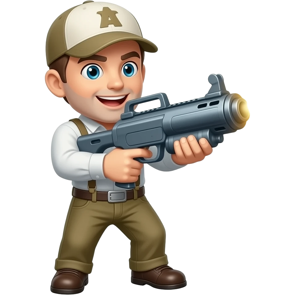 A bazooka that shoots a harpoon emoji