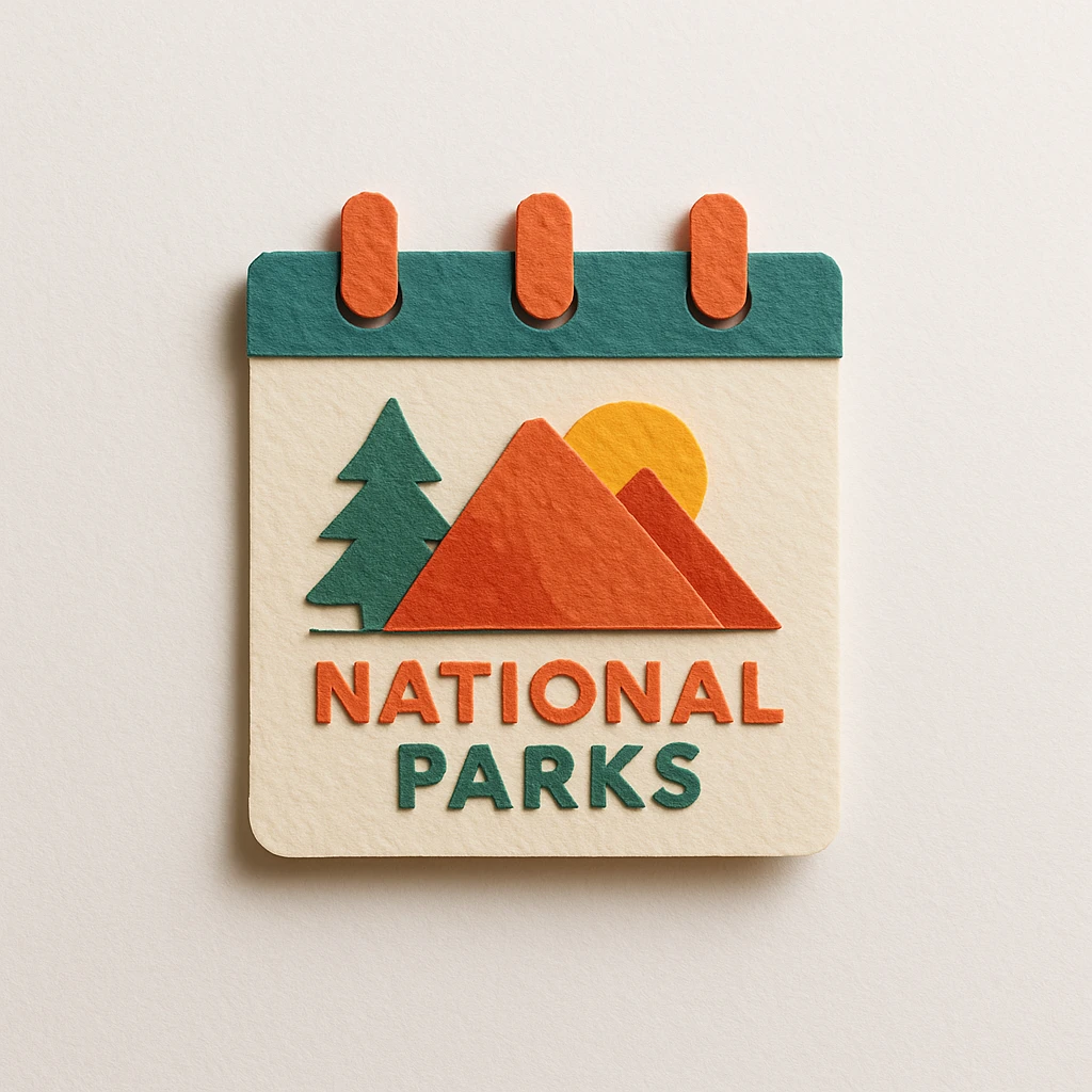national parks-themed calendar emoji
