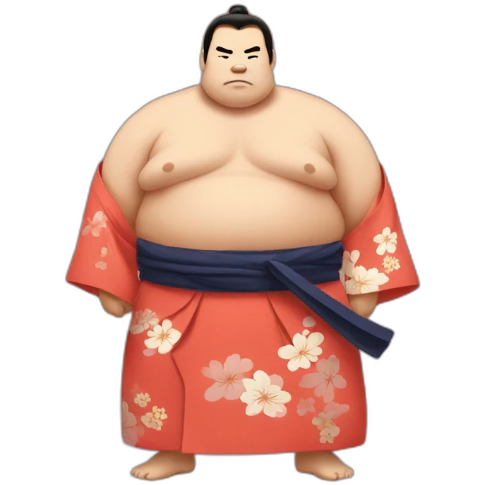 sumo in kimono emoji