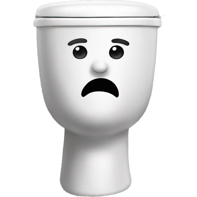 A head that comes  out of a toilet emoji