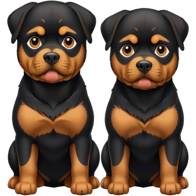 2 German Rottweilers emoji emoji