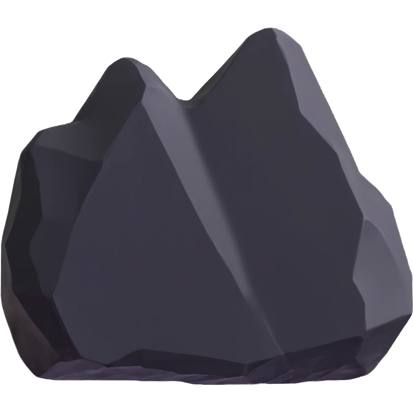 irregular shaped coal, deep black emoji