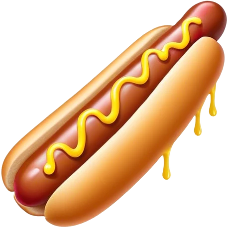 Melting neon ice cream hot dog  emoji