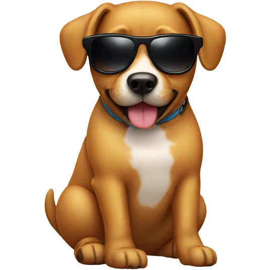 Dog with sunglasses emoji