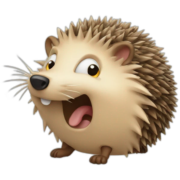 hedgehog throwing up emoji