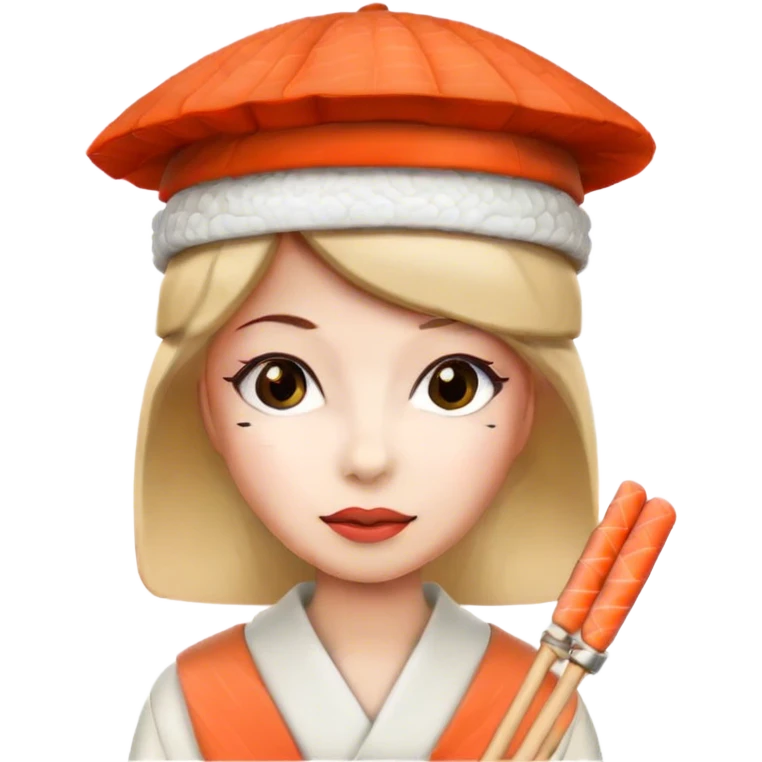Chica gorro sushi  emoji