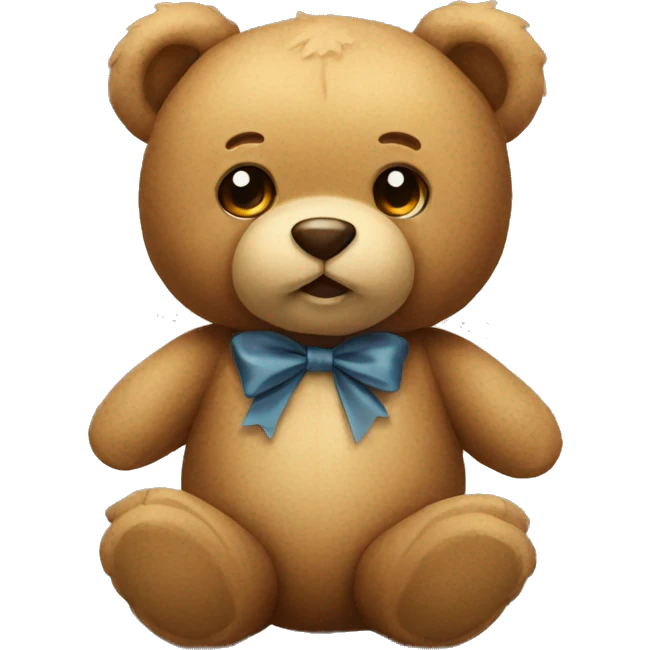 teddy bear with bow emoji