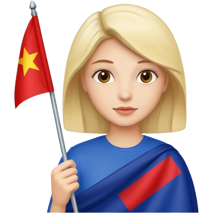 Flag holder woman emoji