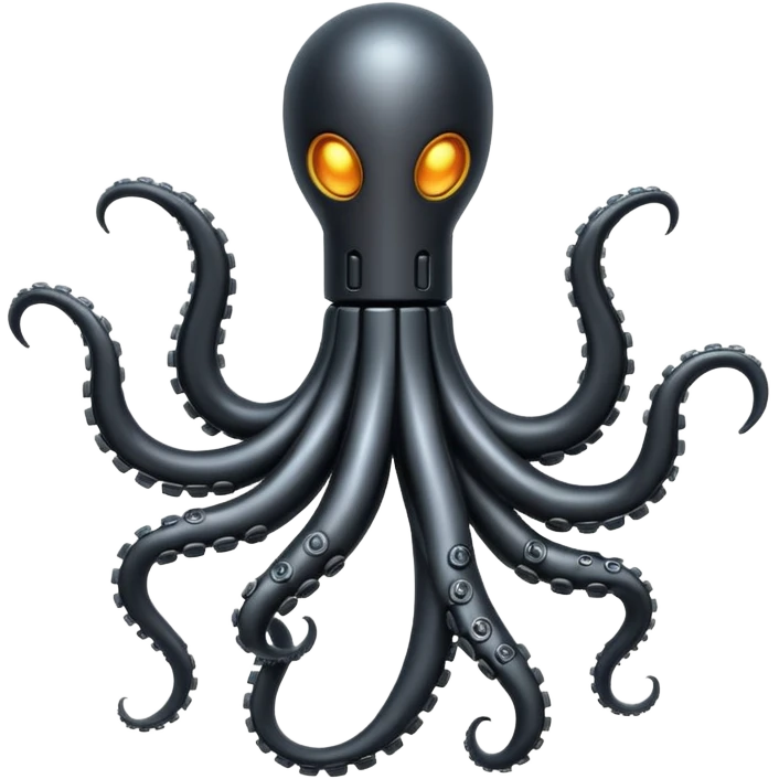 black robot tentacle emoji