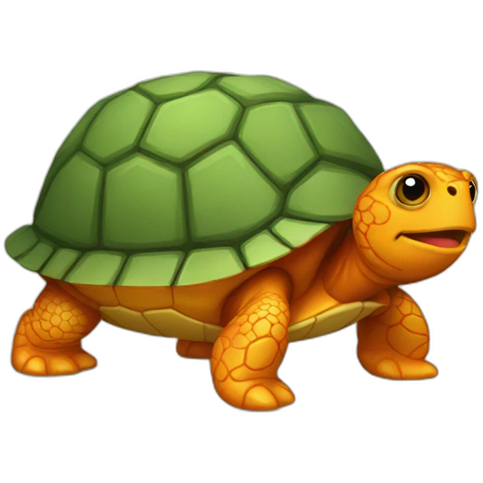 Orange turtle emoji