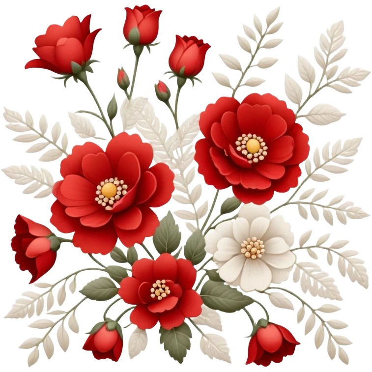 Red and white romantic vintage aesthetic  emoji