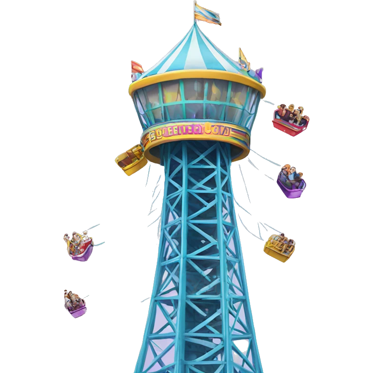 Amusement park drop tower emoji